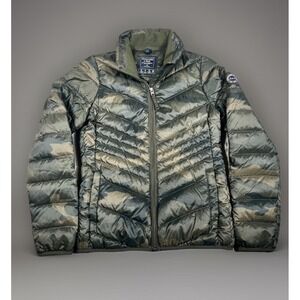 VTG Abercrombie & Fitch Down Puffer Jacket Women XS Lightweight Packable Y2K-EUC